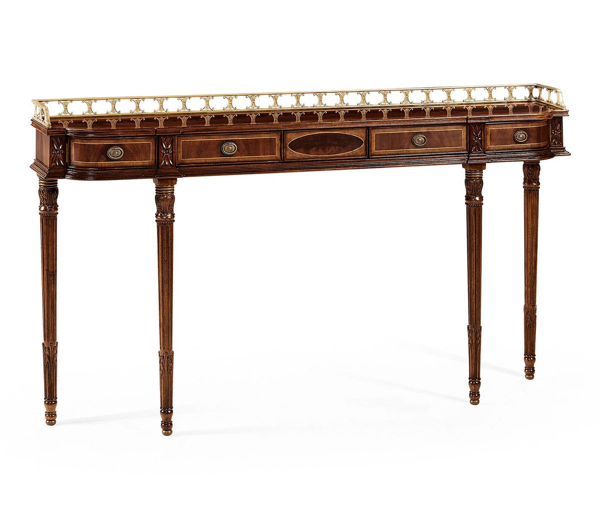 Buckingham Collection - Narrow Gallery Mahogany Console Table Consoles & Sideboards| Jonathan Charles