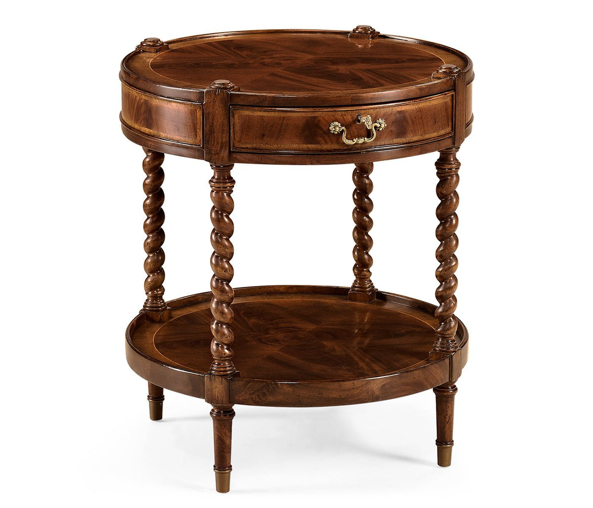 Buckingham Collection - Regency Mahogany Round Side Table Accent & End Tables| Jonathan Charles