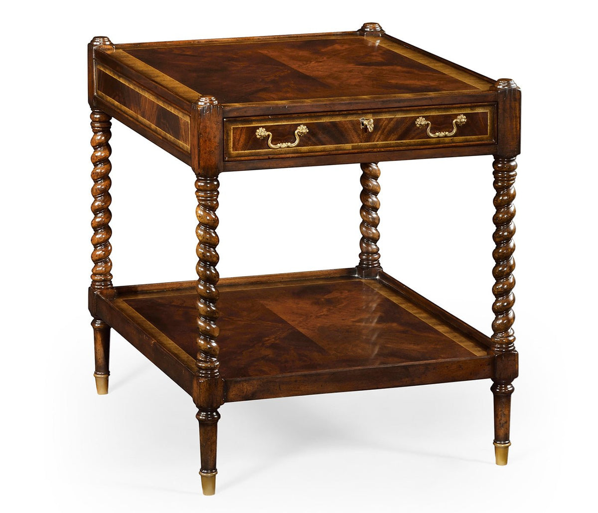 Buckingham Collection - Regency Style Square Side Table (Mahogany) Accent & End Tables| Jonathan Charles