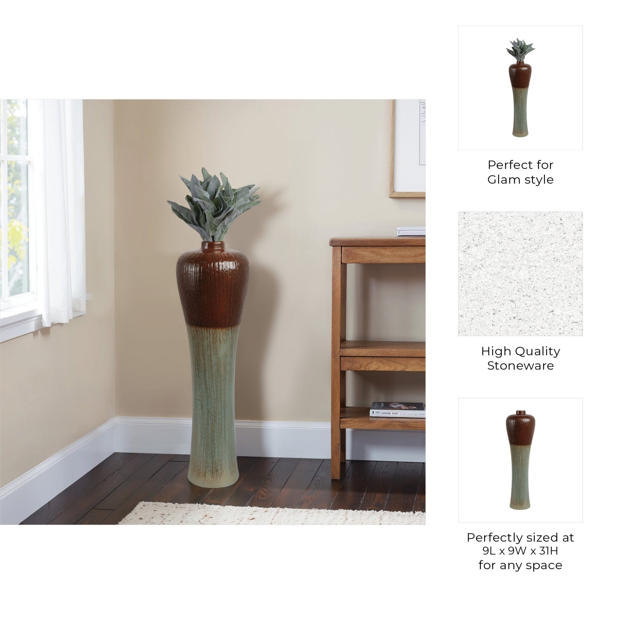 Burien Floor Vase Vases and Jars| Sagebrook Home