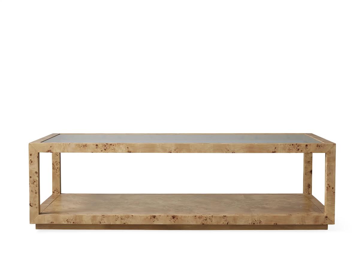 Burl Elegance Glass Coffee Table Coffee Tables| Roots Furniture