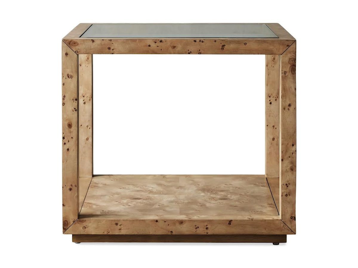 Burl Elegance Glass End Table Accent & End Tables| Roots Furniture