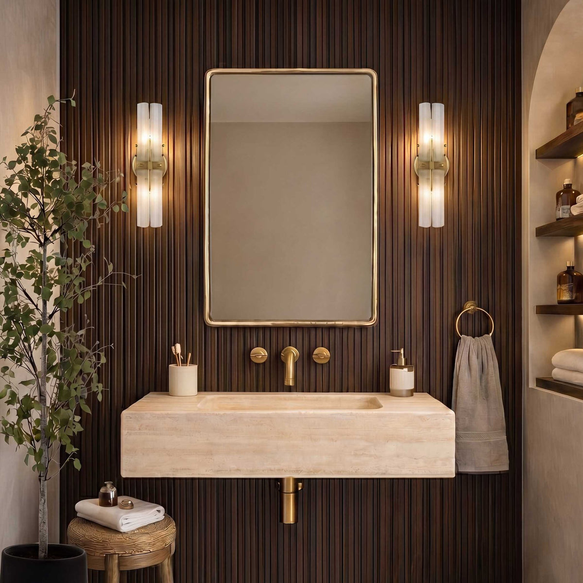 Burton Indoor-Outdoor Brass Mirror Mirrors| Uttermost
