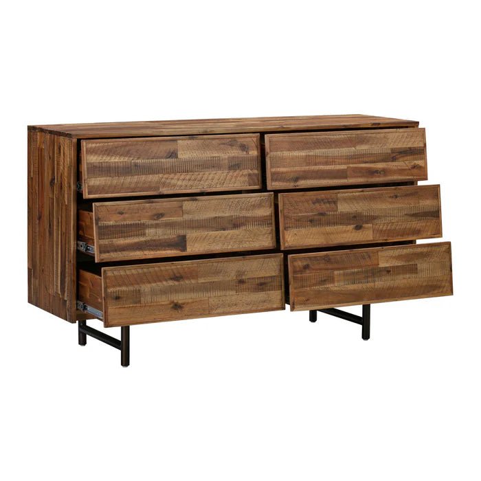 Bushwick Wooden 6 Drawer Dresser - Al Rugaib Furniture