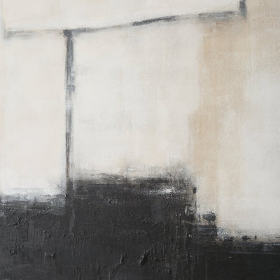 B&W ABSTRACT HAND PAINTED CANVAS - Al Rugaib Furniture