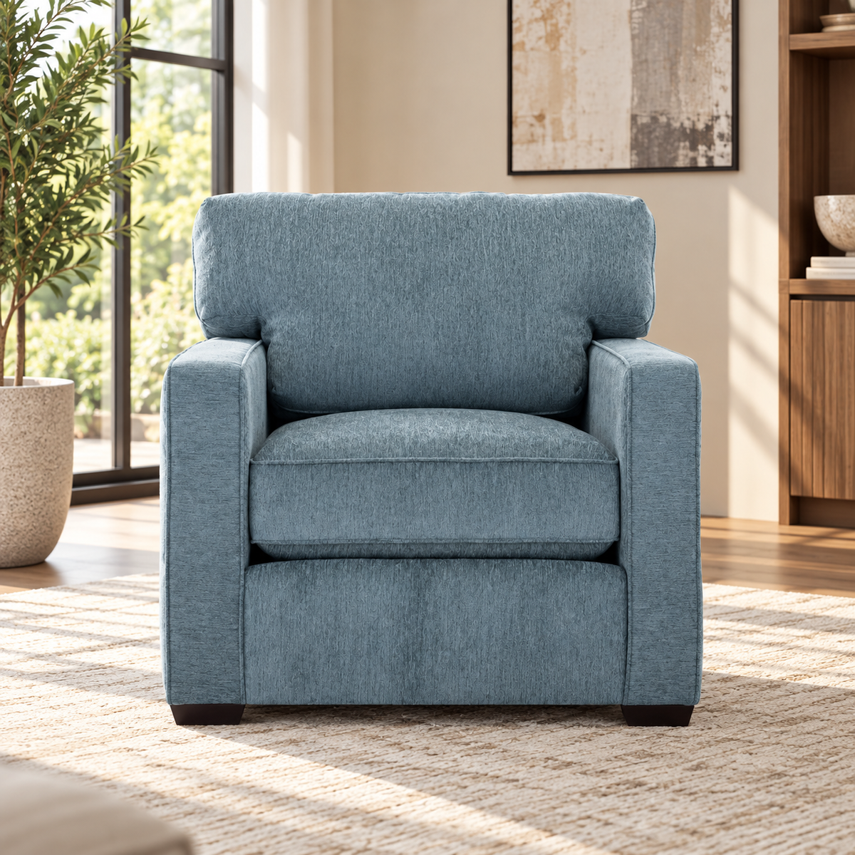 Velox light greenish blue 1 seater Sofa