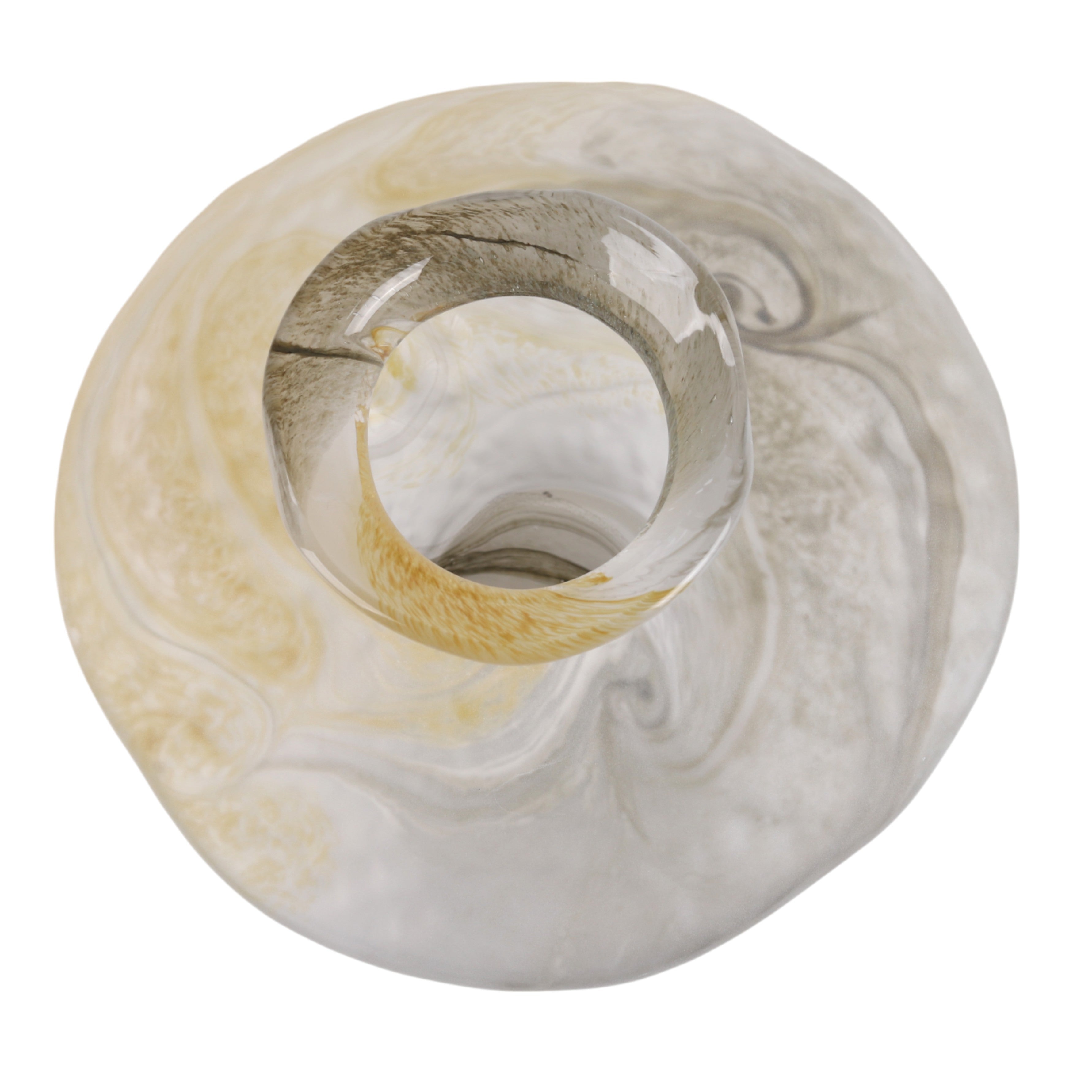 وعاء زجاجي باللون الكريمي تيرزاه Tirzah Cream Glass Vase