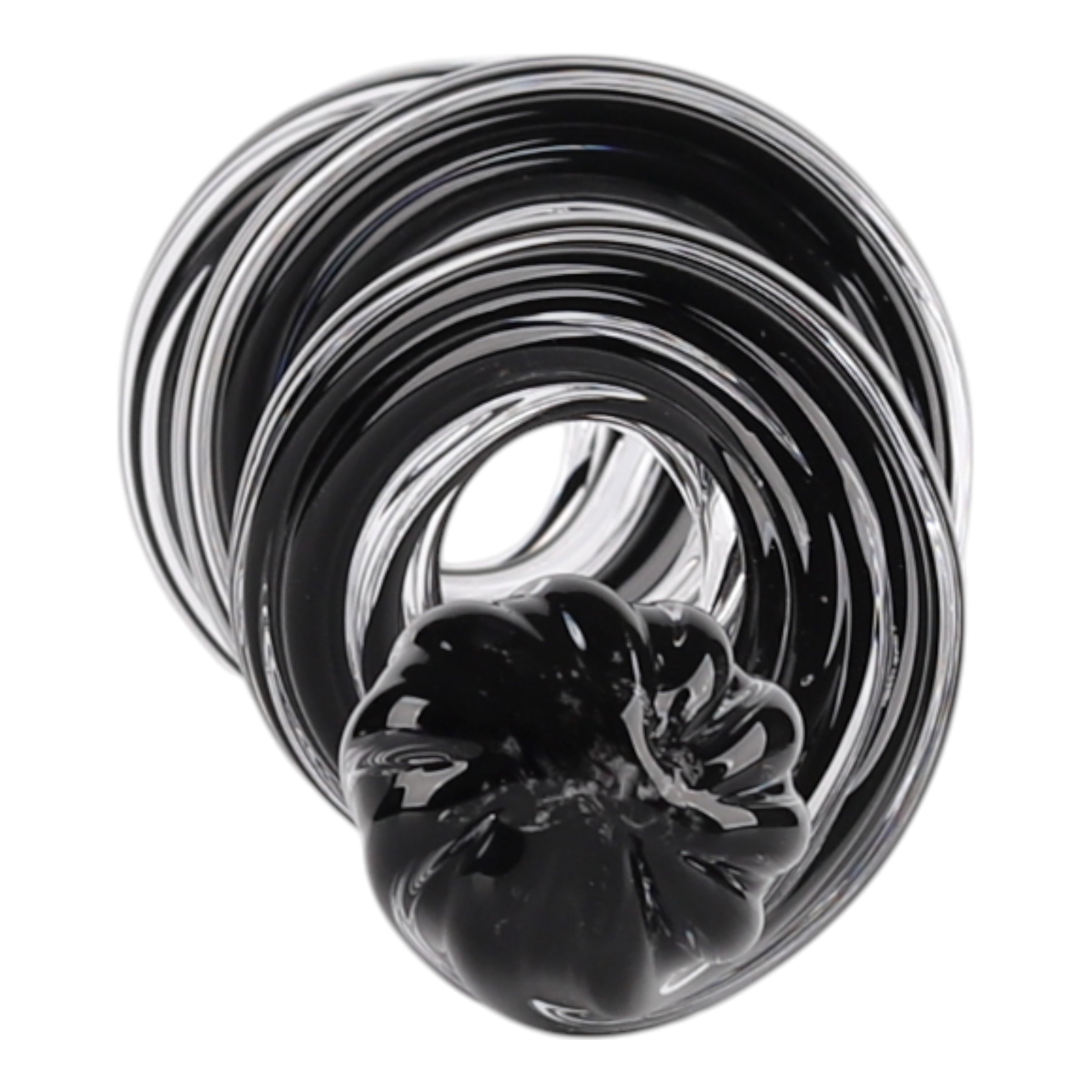 نحت الشريط الزجاجي الأسود / الأحمر لـ شامير Shamir Black/Red Glass Ribbon Sculpture