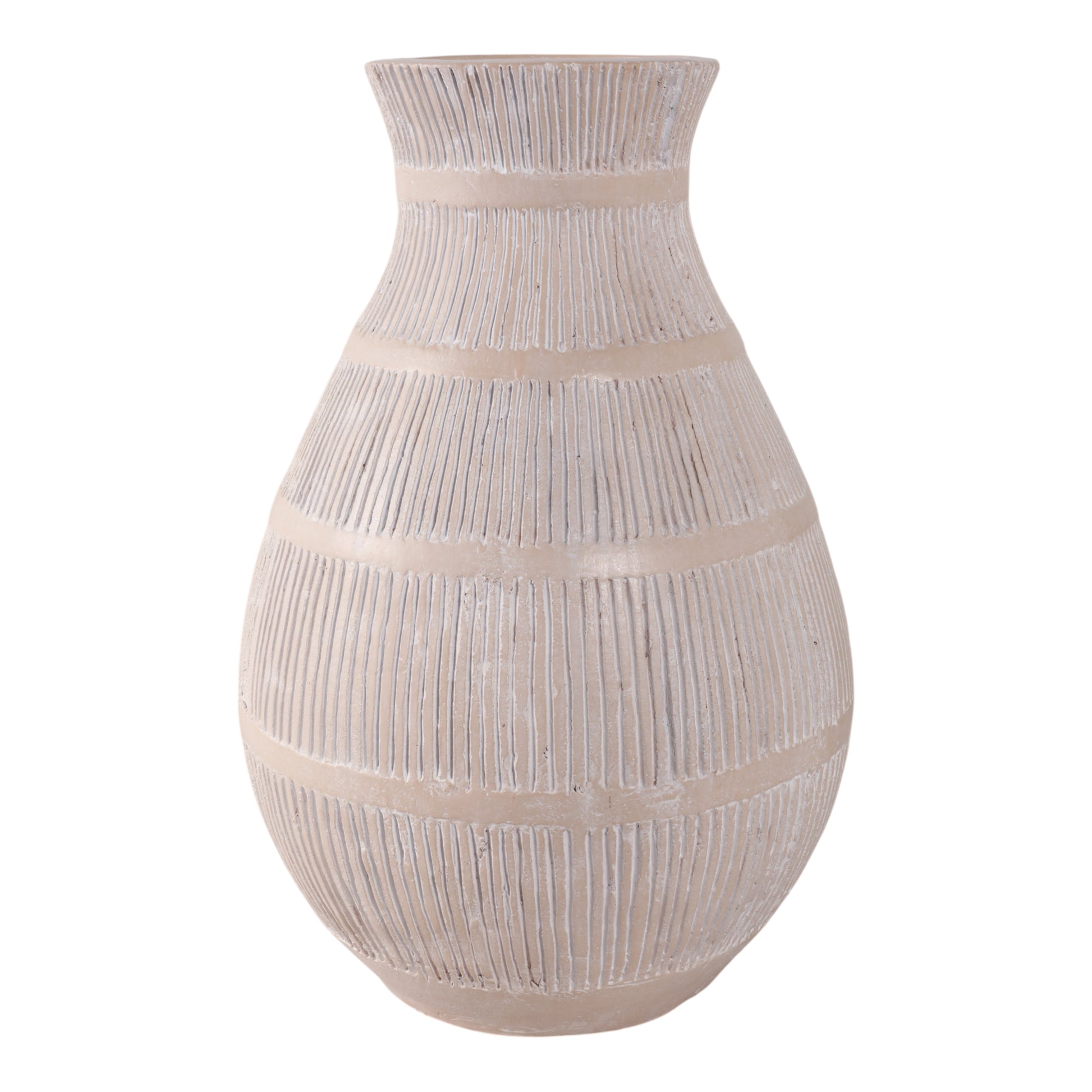 الفخار، الزهرية العضوية، الأسود / العاج TERRACOTTA, ORGANIC VASE, BLACK/IVORY