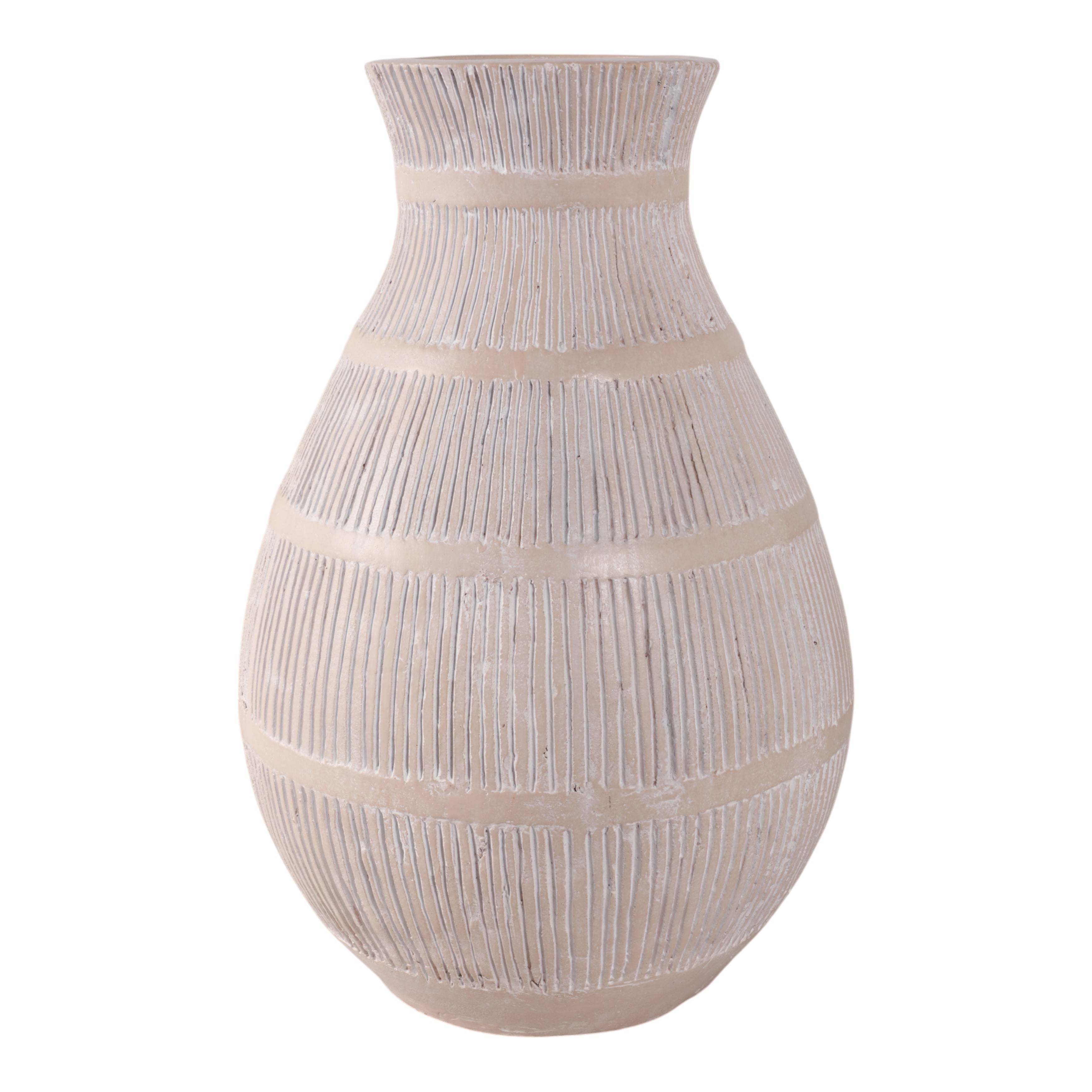 الفخار، الزهرية العضوية، الأسود / العاج TERRACOTTA, ORGANIC VASE, BLACK/IVORY