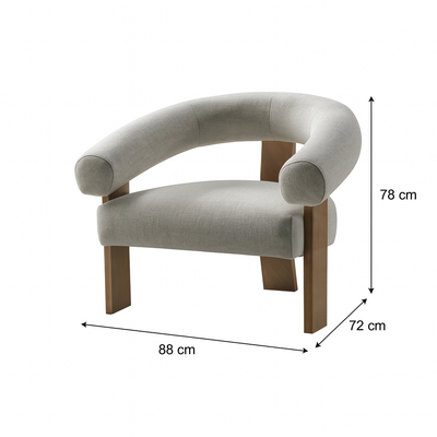 Deacon Beige Accent Chair