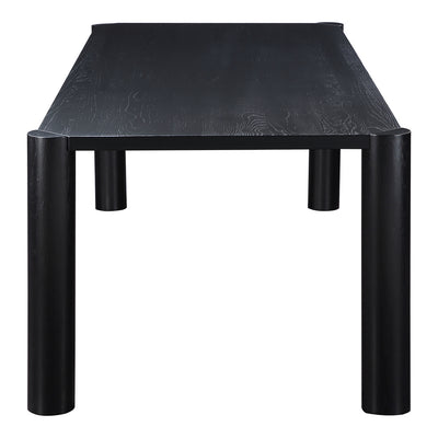 Post Dining Table Large Oak Black