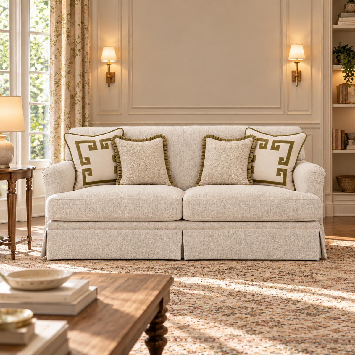 Alpine Retreat White Loveseat 159cm