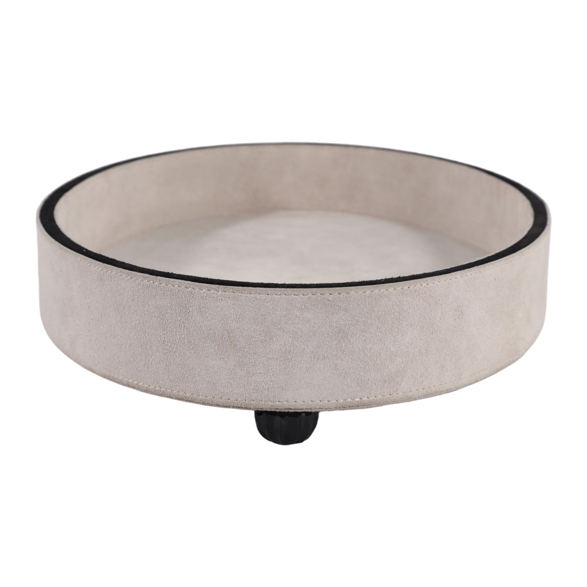 17" GRATIOT CREAM SUEDE TRAY