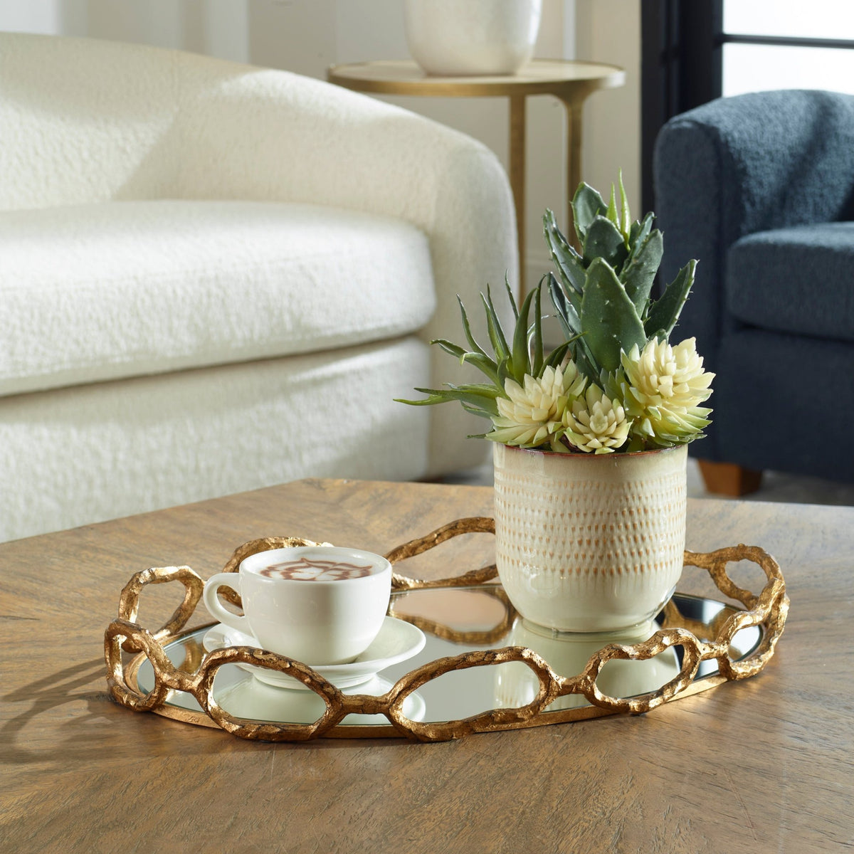 CABLE CHAIN TRAY Table Decors| Uttermost