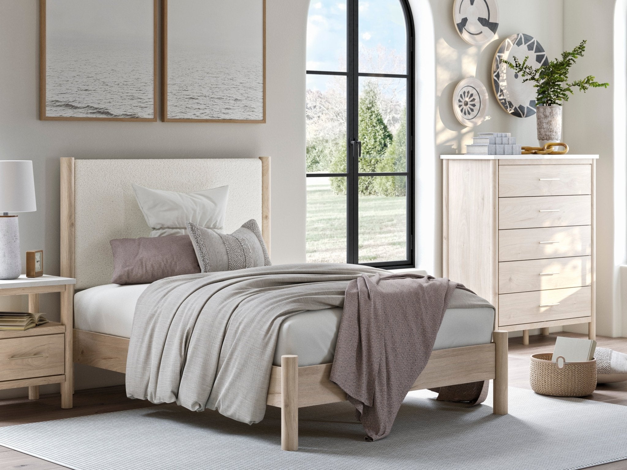 Cadmori King Upholstered Panel Set Bedroom Sets| Ashley Homestore