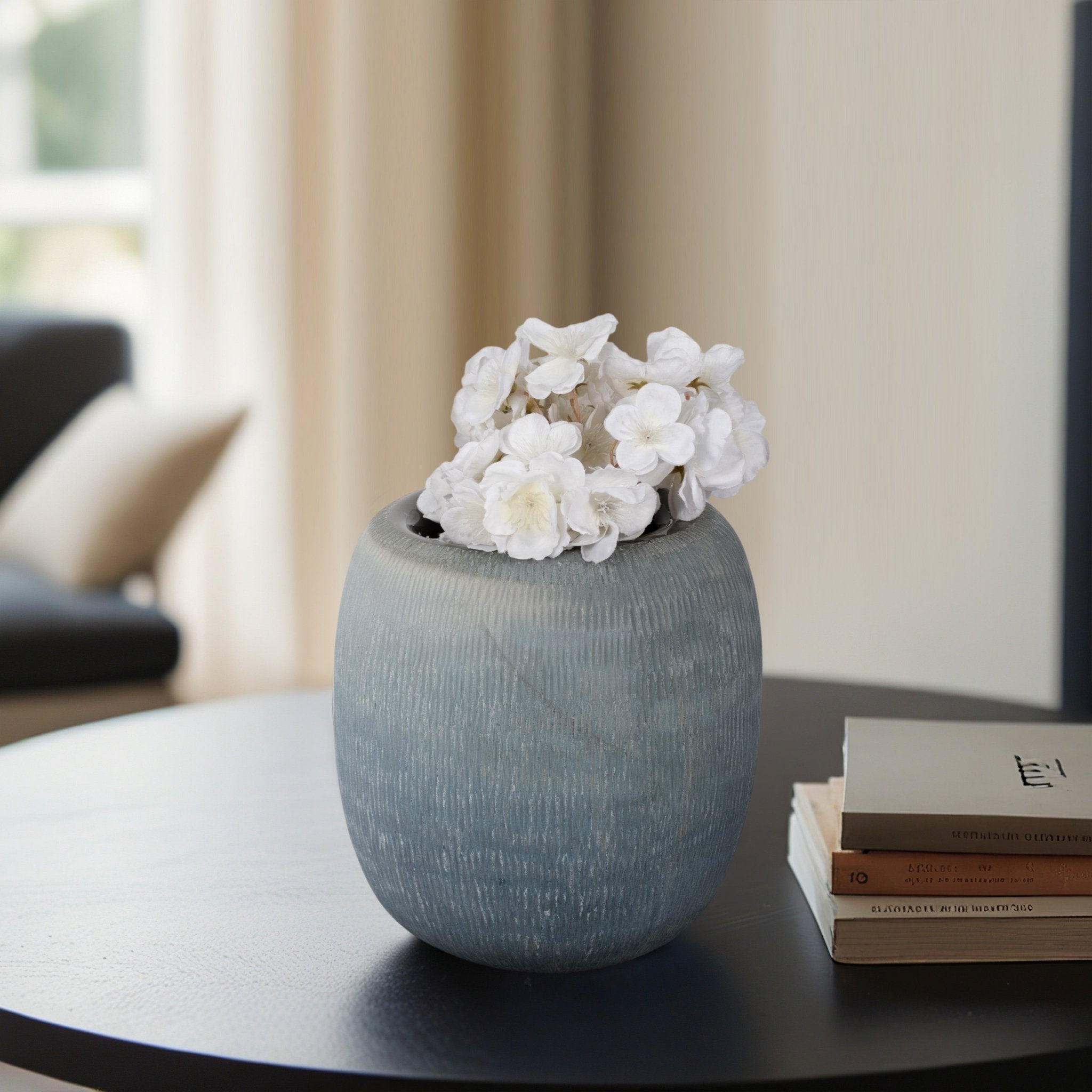 Cadmus Blue Glass Vase Vases and Jars| Sagebrook Home