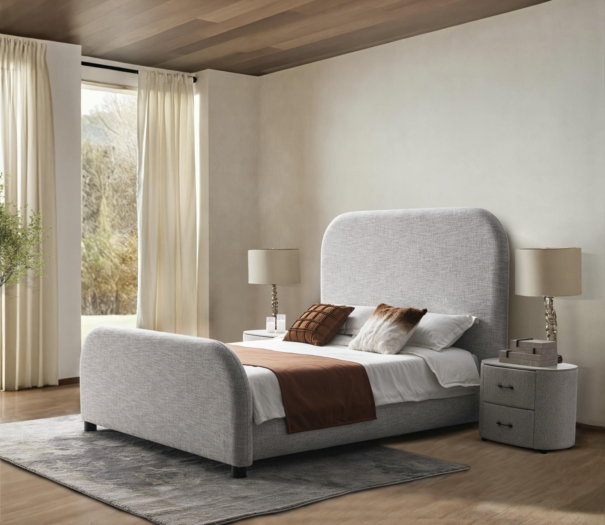 Caelo Grey Bed Beds| Roots Furniture