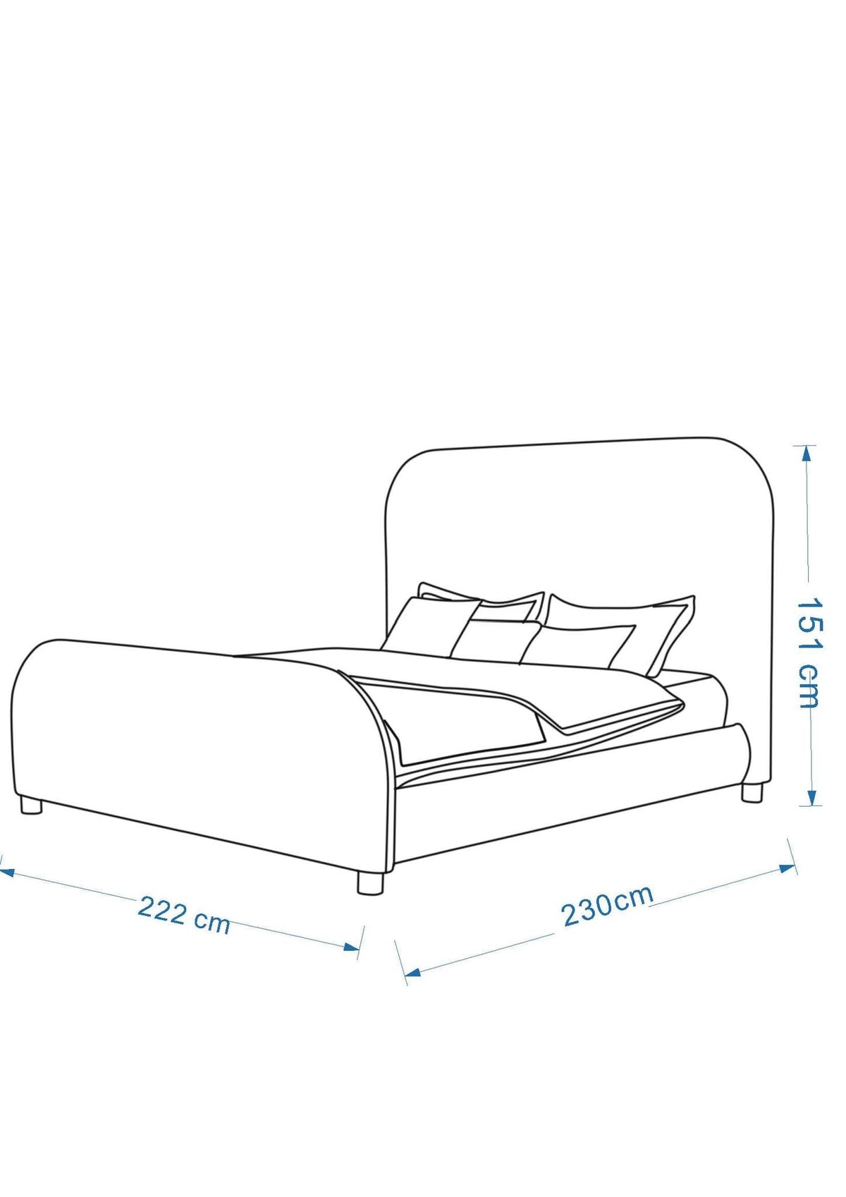Caelo Grey Bed Beds| Roots Furniture