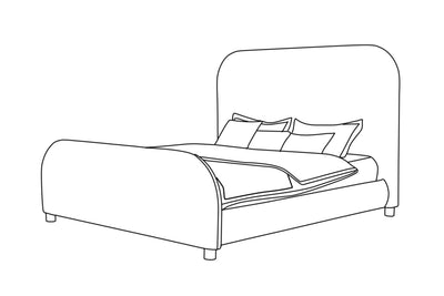 Caelo Grey Bed - Al Rugaib Furniture