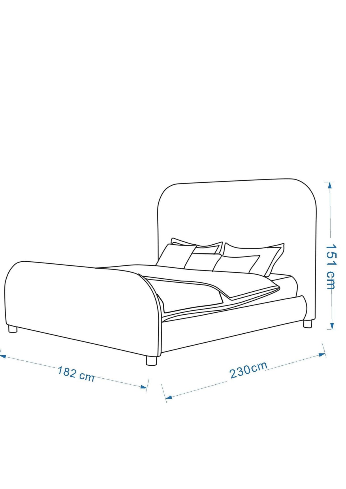 Caelo Grey Bed Beds| Roots Furniture