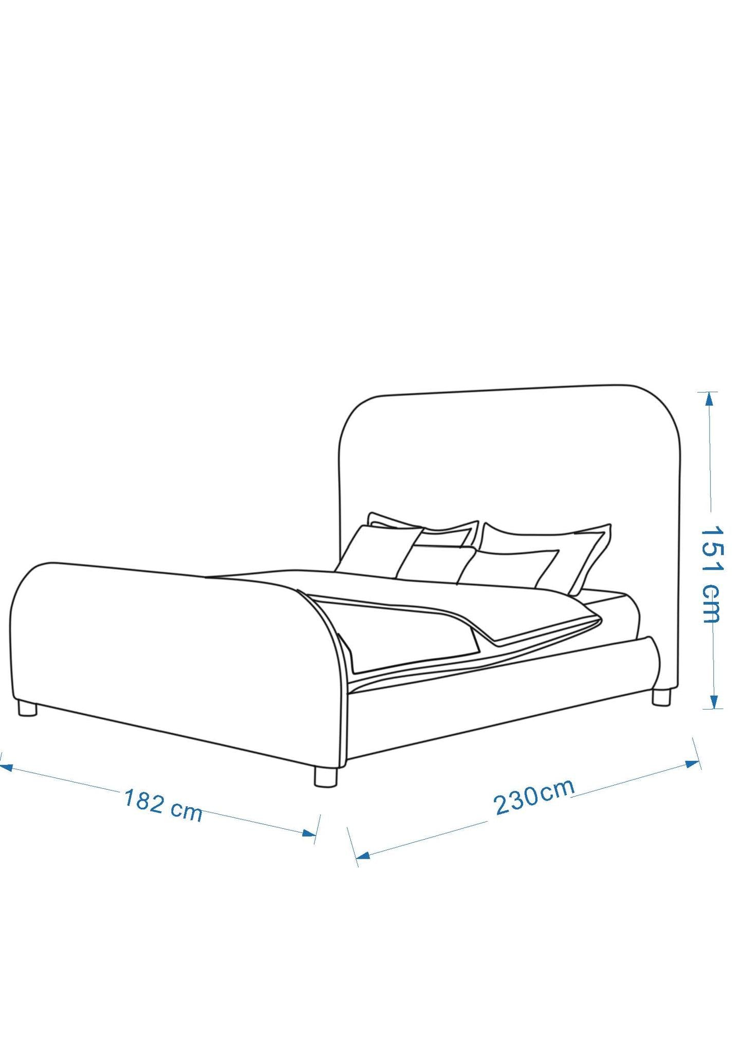Caelo Grey Bed Beds| Roots Furniture