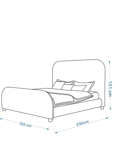 Caelo Grey Bed - Al Rugaib Furniture