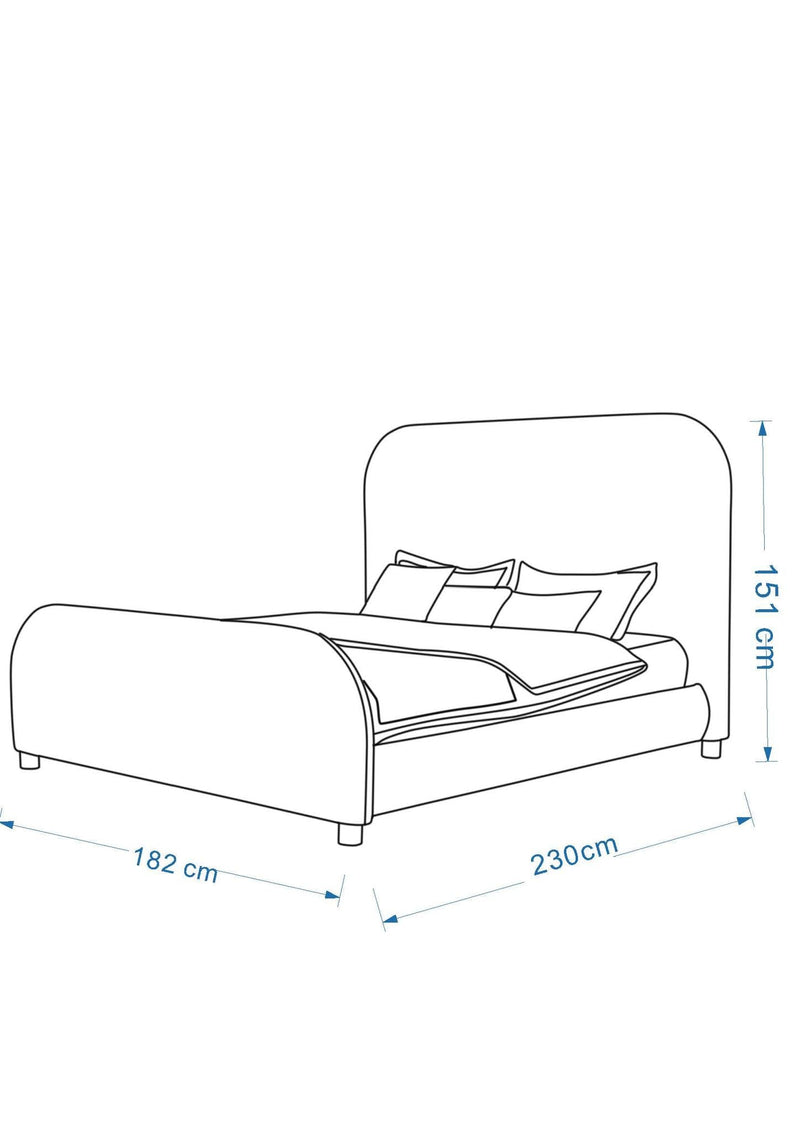 Caelo Grey Bed - Al Rugaib Furniture