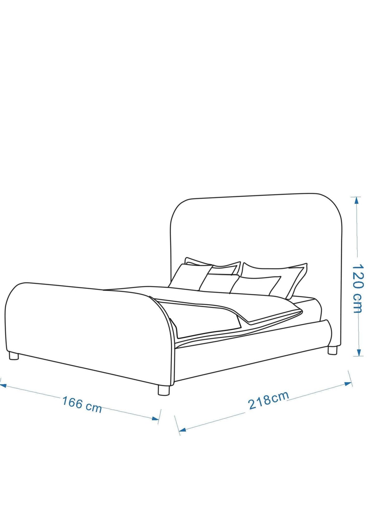 Caelo Grey Bed Beds| Roots Furniture