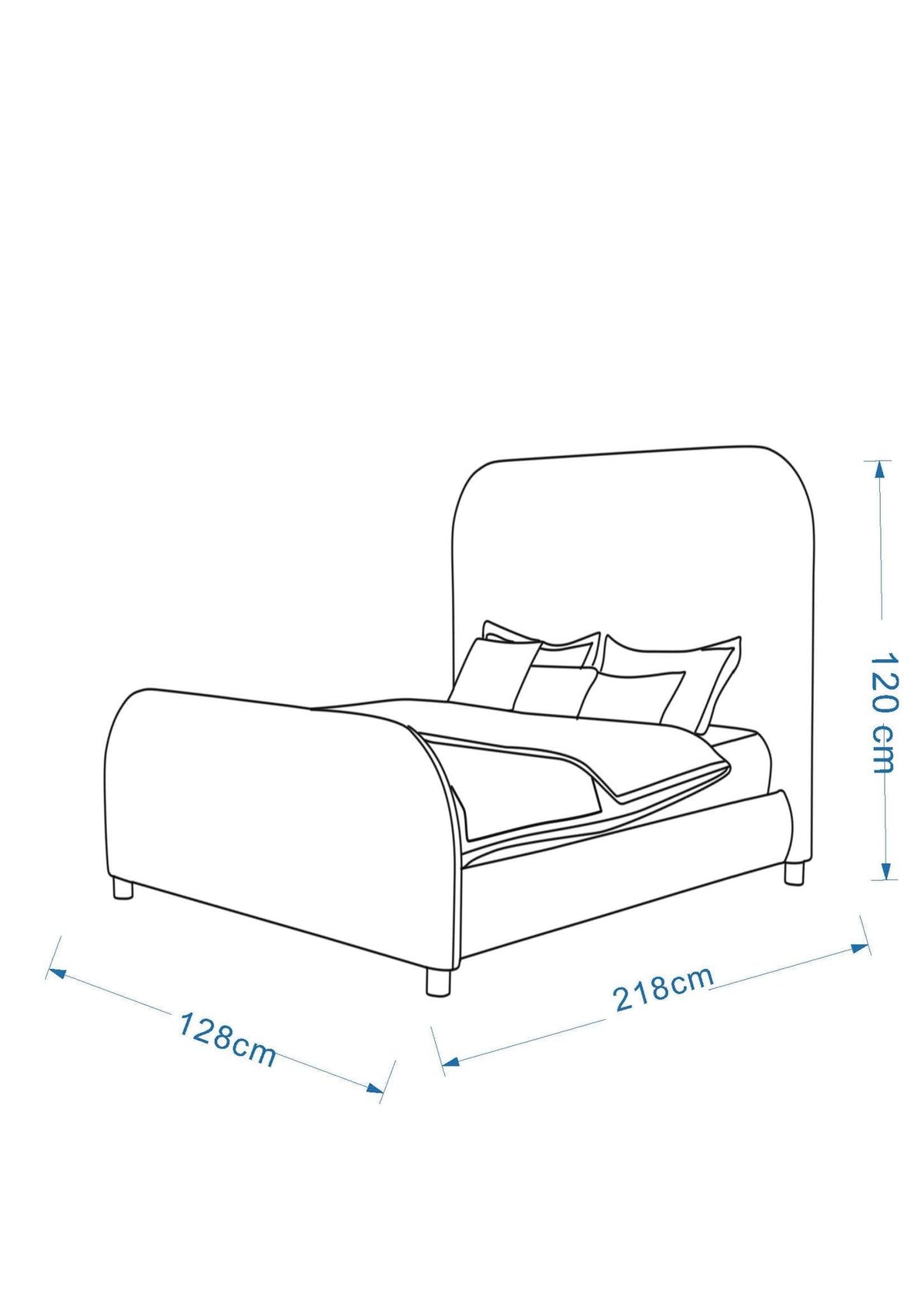 Caelo Grey Bed Beds| Roots Furniture