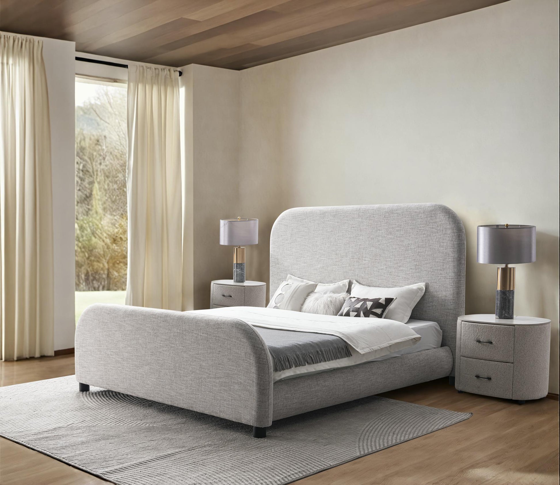 Caelo Grey Bed Beds| Roots Furniture