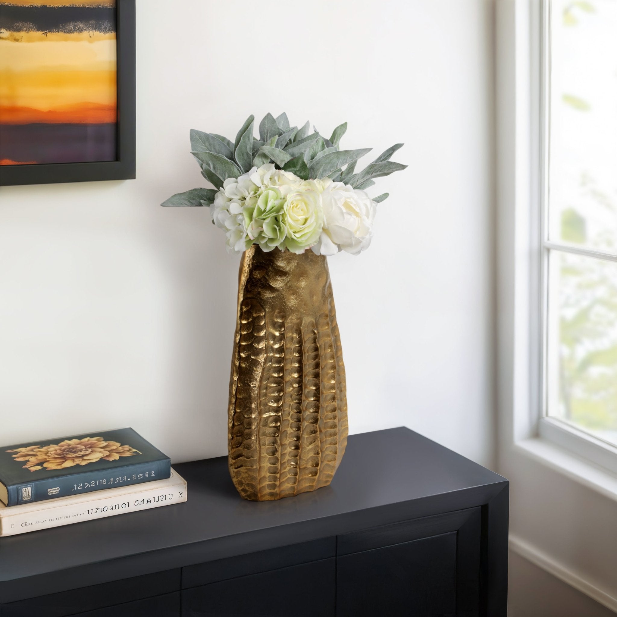 Caen Gold Vase Vases and Jars| Sagebrook Home