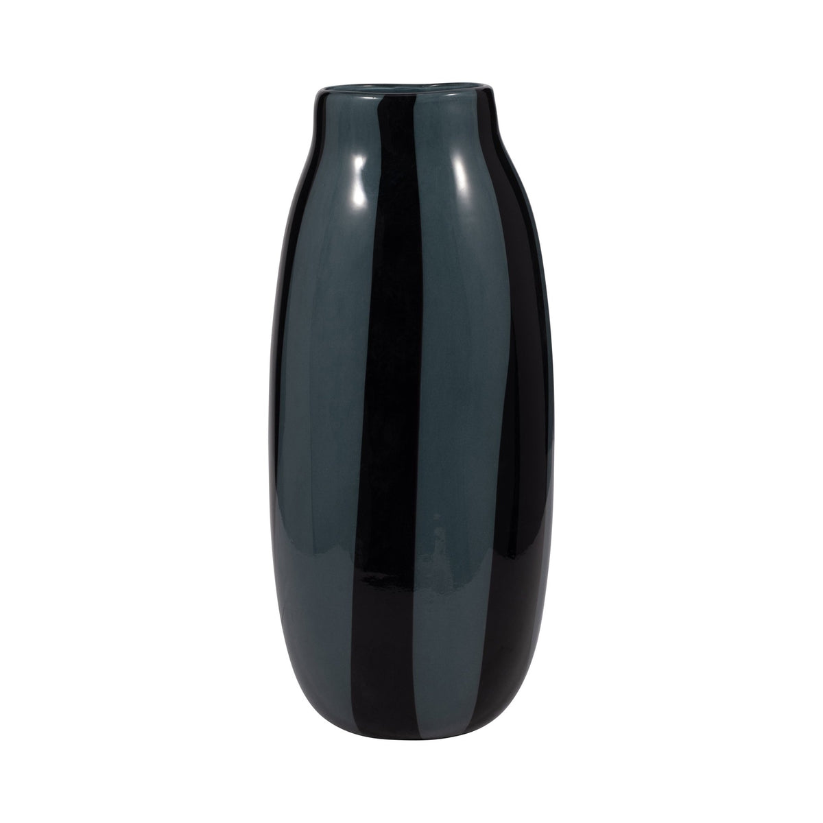 CAHAN SMALL BLACK STRIPED VASE Vases and Jars| Sagebrook Home