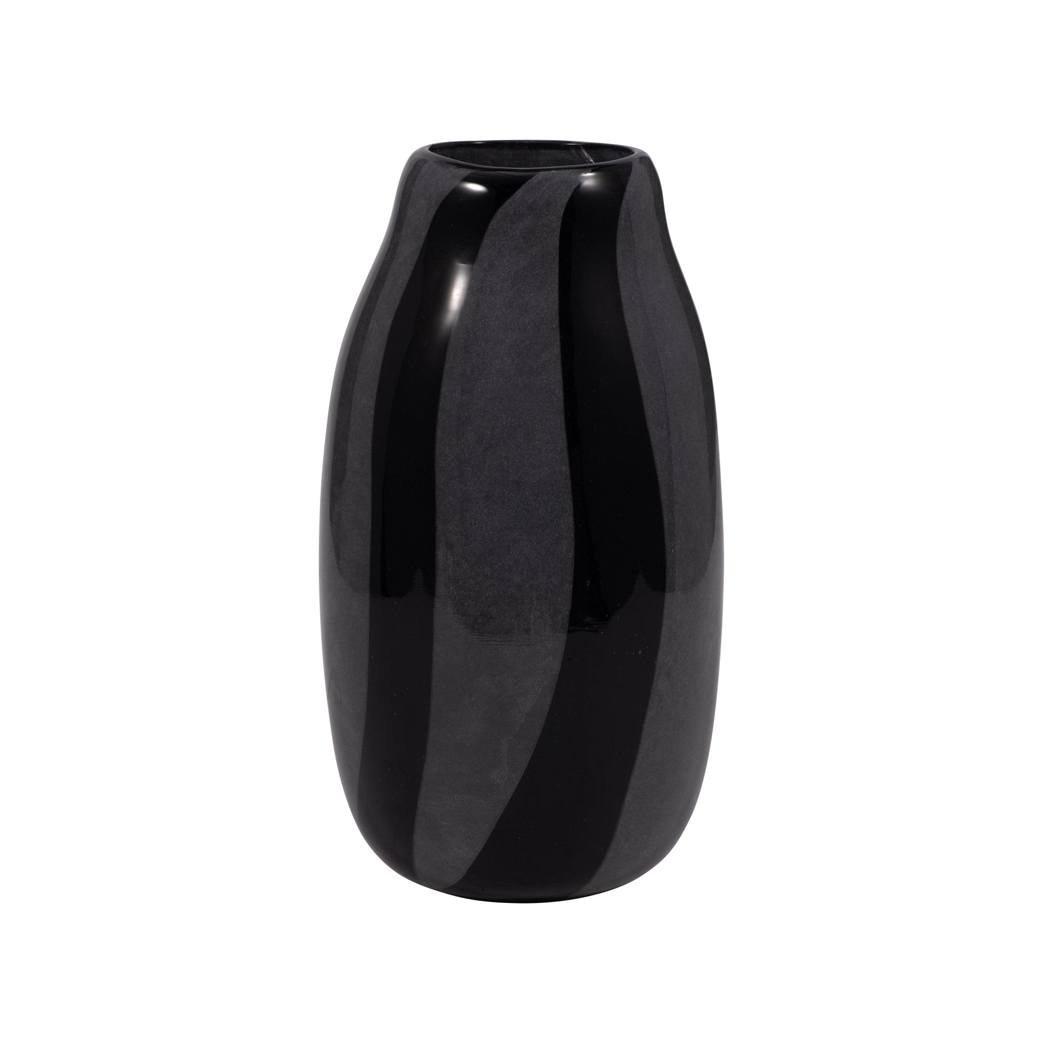 CAHAN SMALL BLACK STRIPED VASE Vases and Jars| Sagebrook Home