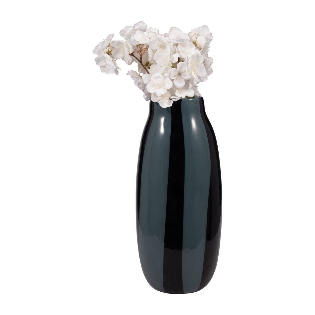 CAHAN SMALL BLACK STRIPED VASE Vases and Jars| Sagebrook Home