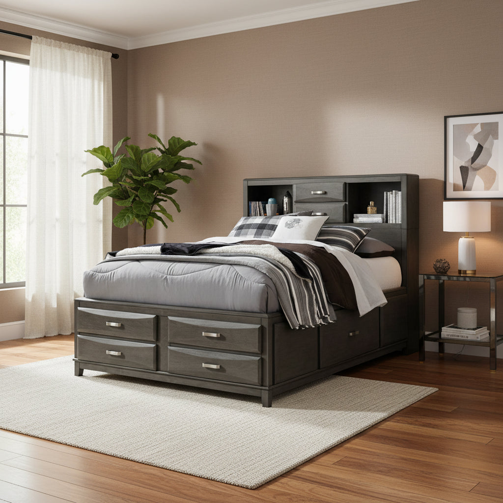 Caitbrook King Storage Bed Beds| Ashley Homestore