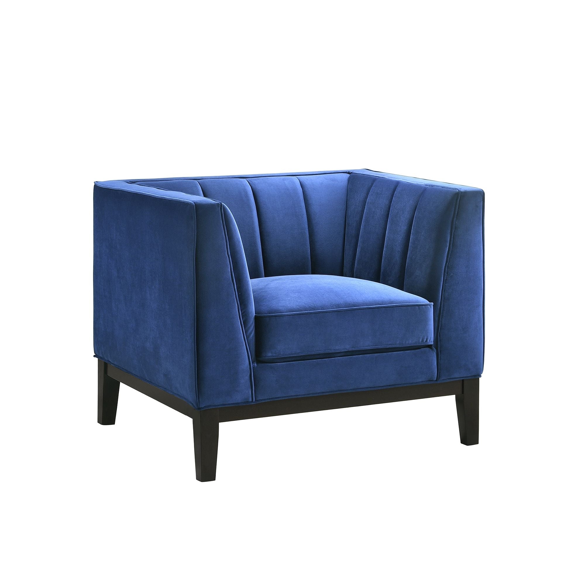 Calais Blue Velvet Chair Chairs| Roots Furniture