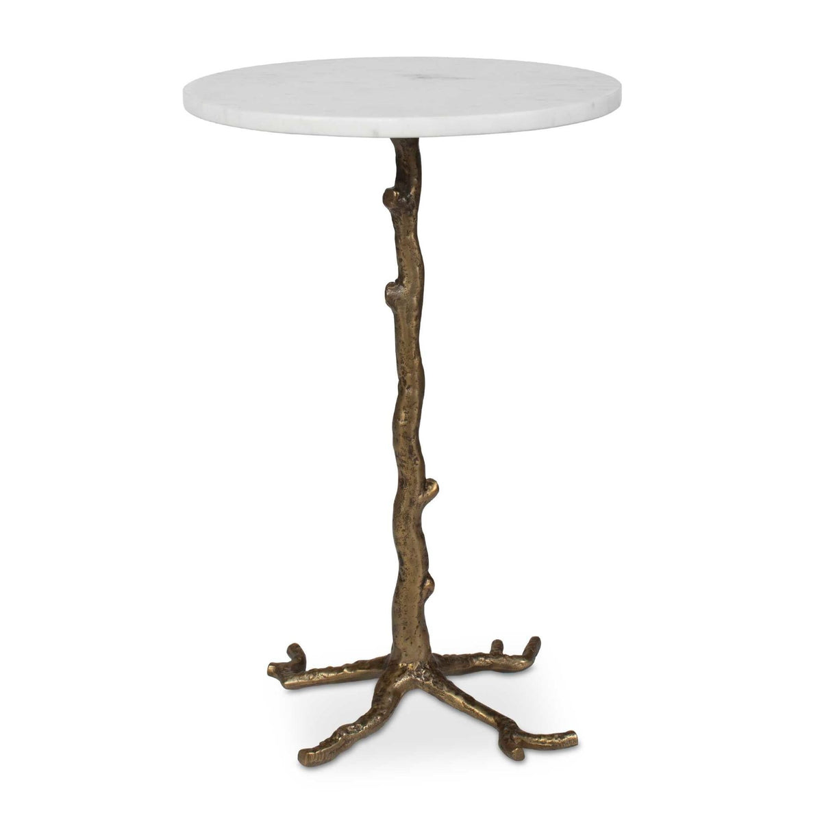 Calais White Marble Accent Table Accent & End Tables| Uttermost