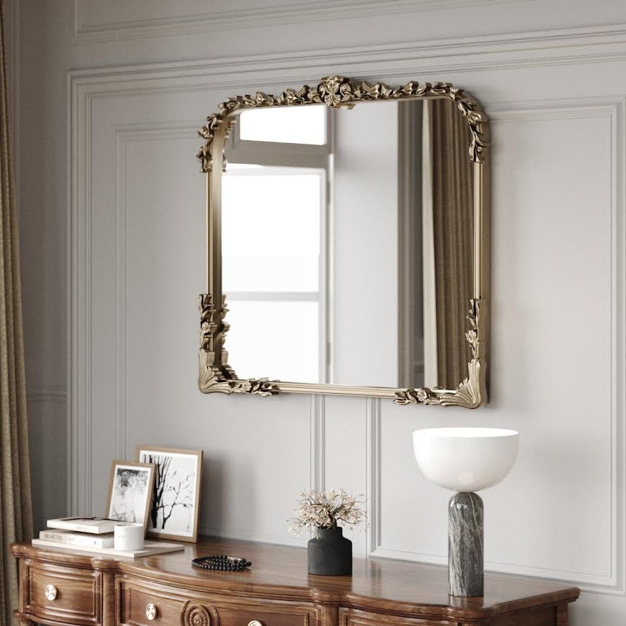 Calder Mirror Gold Mirrors| Roots Furniture