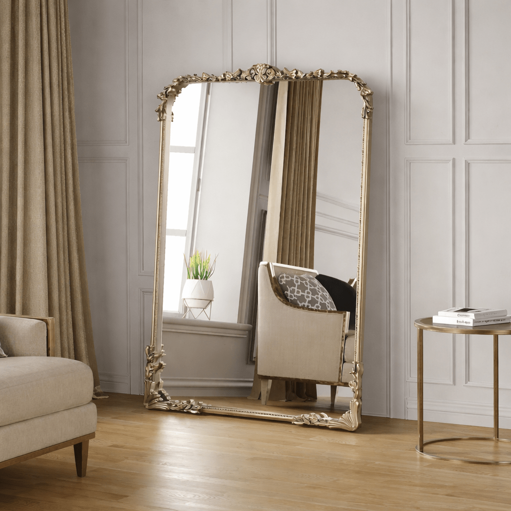 Calder Mirror Gold Mirrors| Roots Furniture