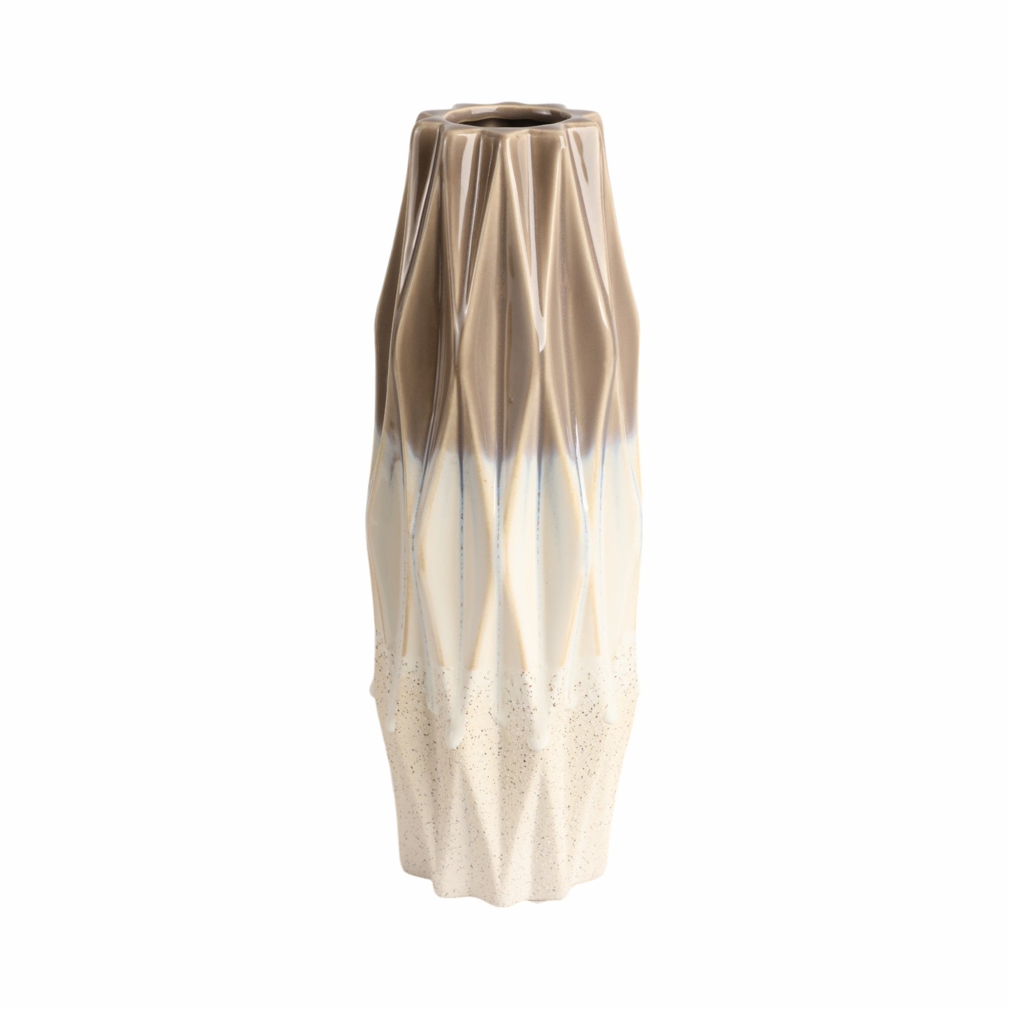 Calista Cream Glaze Vase Vases and Jars| Sagebrook Home