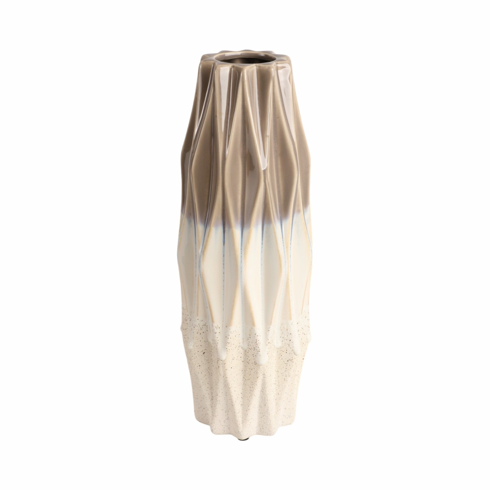 Calista Cream Glaze Vase Vases and Jars| Sagebrook Home