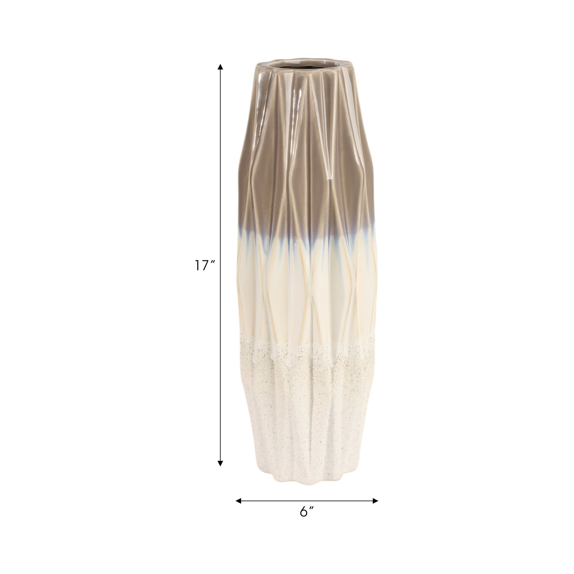Calista Cream Glaze Vase Vases and Jars| Sagebrook Home