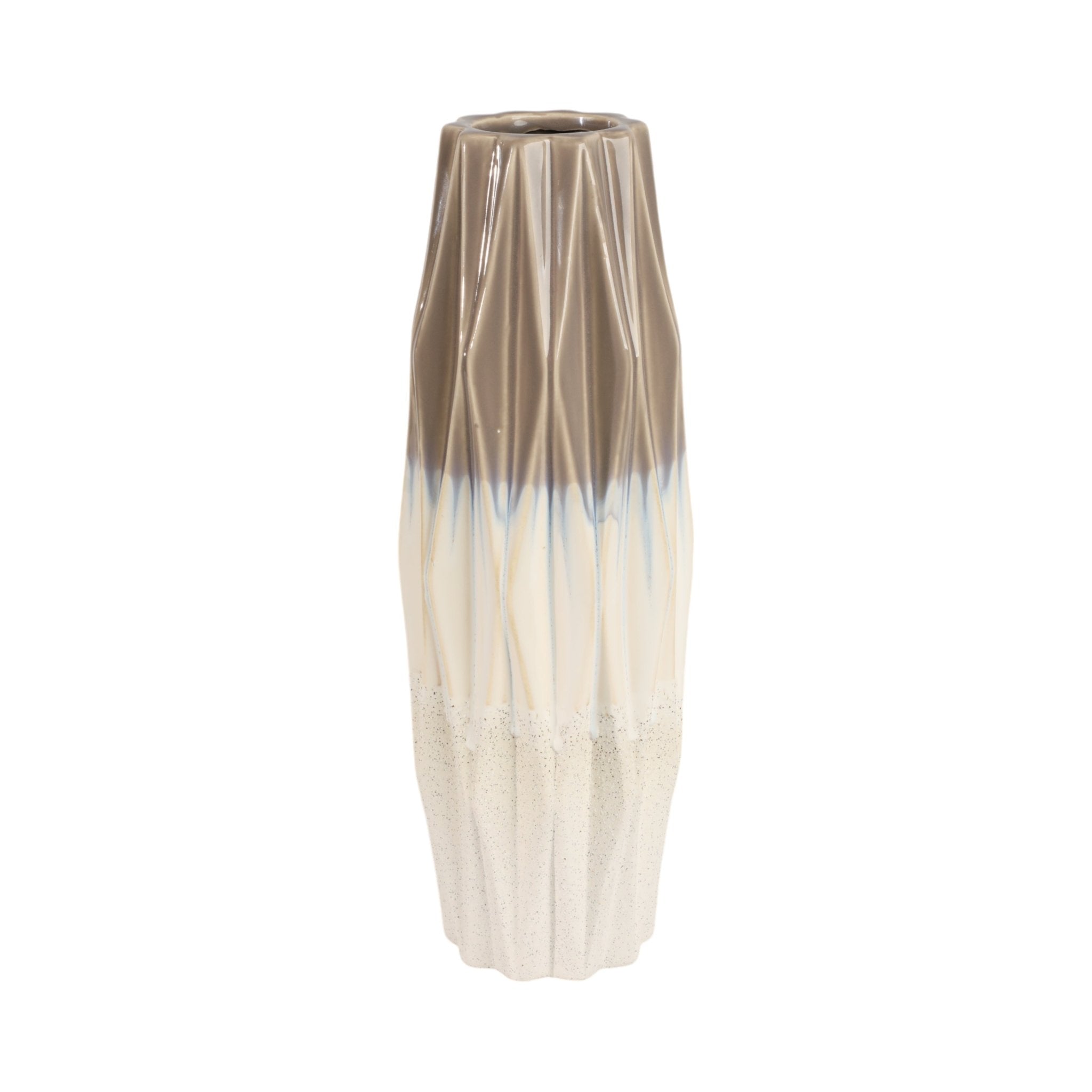 Calista Cream Glaze Vase Vases and Jars| Sagebrook Home