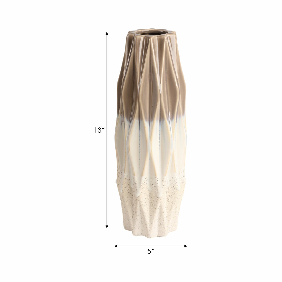 Calista Cream Glaze Vase Vases and Jars| Sagebrook Home