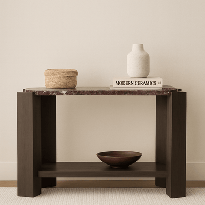 Calla Console table - Red Marble - Al Rugaib Furniture