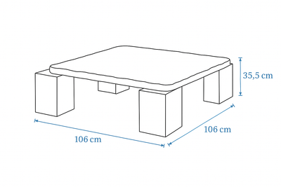 Calla Red Marble Coffee Table - Al Rugaib Furniture