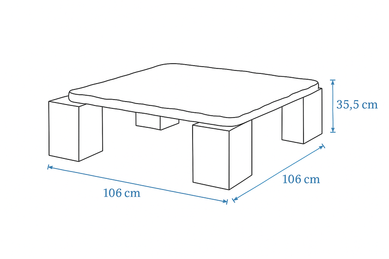 Calla Red Marble Coffee Table - Al Rugaib Furniture