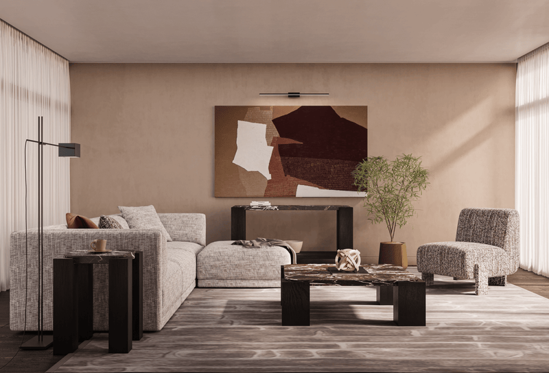 Calla Red Marble Coffee Table - Al Rugaib Furniture