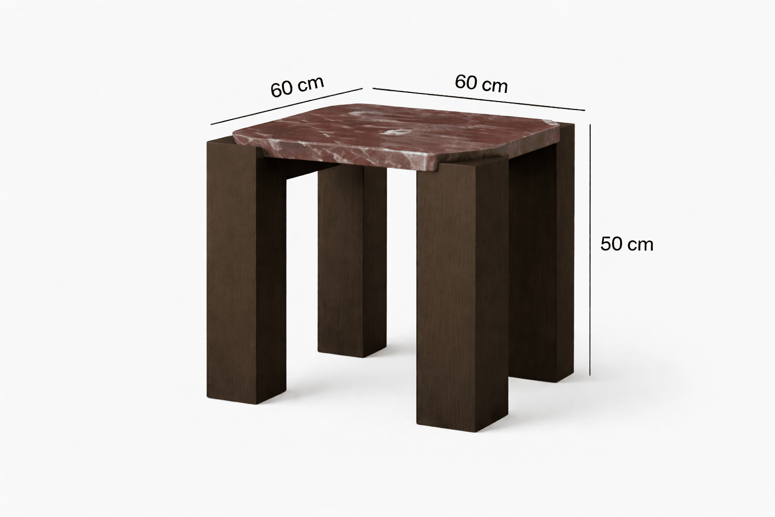 Calla Side Table - Red Marble Accent & End Tables| AlRugaib Furniture